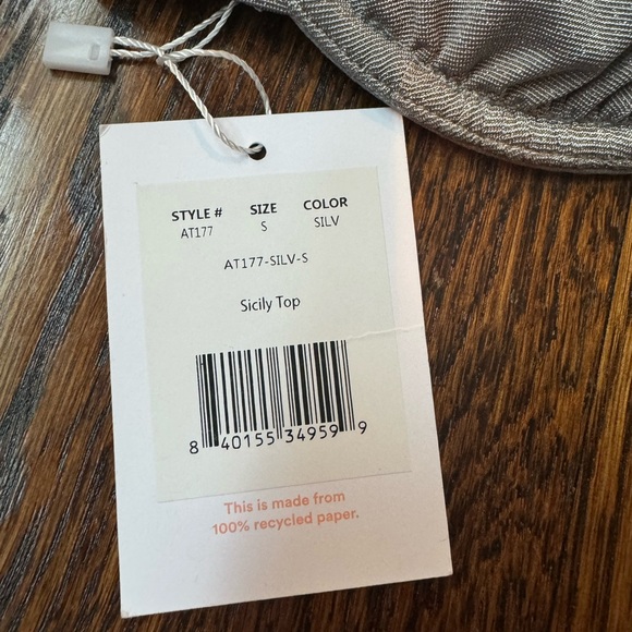 Andie Swim The Sicily Top NWT in Silver - Picture 6 of 7